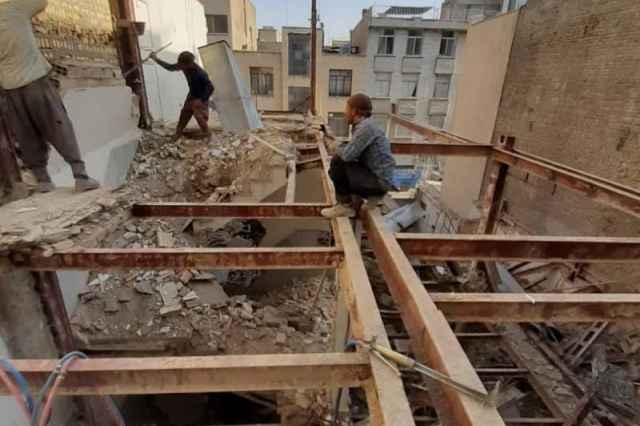 تخريب ساختمان در تهران نوين تخريب